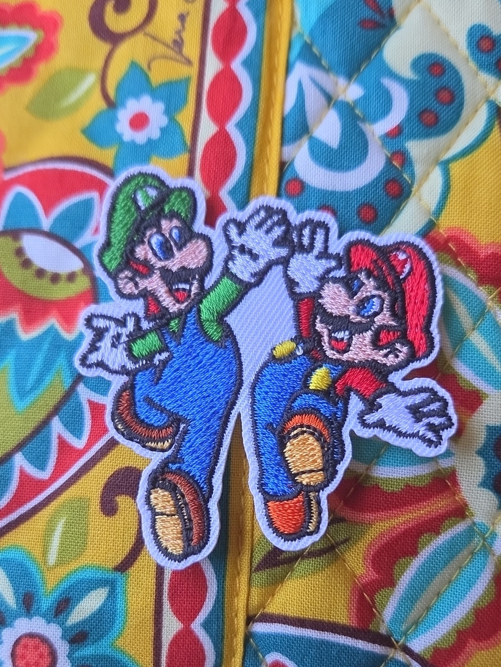 Mario Brothers Embroidered Patch - Red & Green Kids Accessory